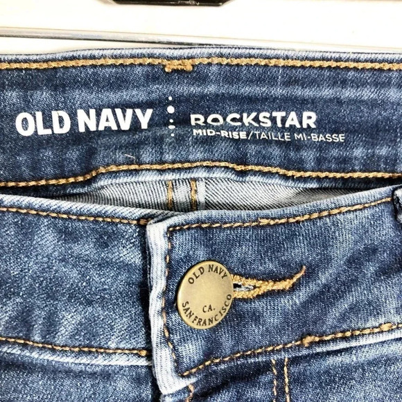 Old Navy Rock Star Distressed High Rise Skinny Jeans Size 8 - Picture 5 of 6